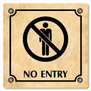 No entry, 100x100mm, pergamen, Kansas
